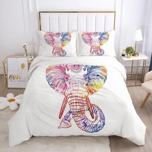 3D Bohemia Bedding Sets Duvet Cover Set Comforther Cases Elephant Quilt Covers Pillowcase King Queen Full Twin Size Bed Linen