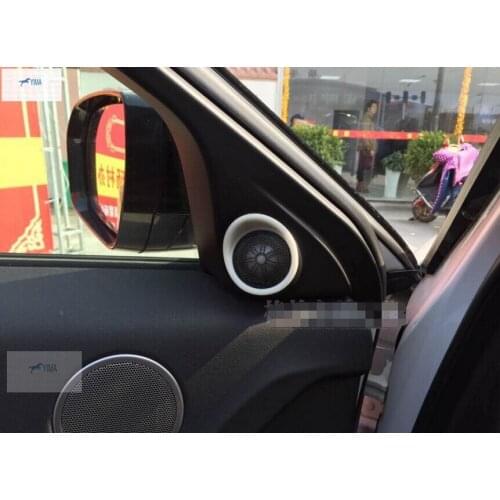 Lapetus Chrome Front Pillar A Window Speaker Tweeter Cover Trim Interior 2 Pcs Fit For Range Rover Evoque 2012 2013 2014 ABS