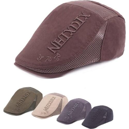 Fashion Cotton Sun Hat Visor Men Beret Casquette Cap Women Mesh Hat Gorras Berets Planas Flat Caps Adjustable