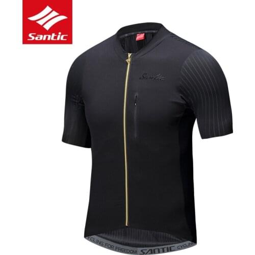 Santic 2018 New Professional Men Cycling Short Sleeve Jerseys Breathable Imported Italian Fabric Cuffs MTB Road Bike Jerseys