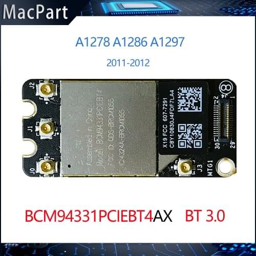 Laptop Wifi Airport Card for Macbook Pro A1278 Wifi Card 2011 2012 Year BCM94331PCIEBT4AX EMC 2419 2555 2554