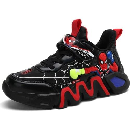 Autumn Kids Sneakers Spiderman Children Shoes For Boys Chaussure Enfant Soft Sports Running Basketball PU Leather Infant Tennis