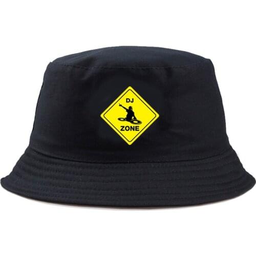 Fashion Casual Dj Zone Print Cotton Hat Women Mens Panama Bucket Hat Design Flat Sun Visor Fishing Fisherman Hat