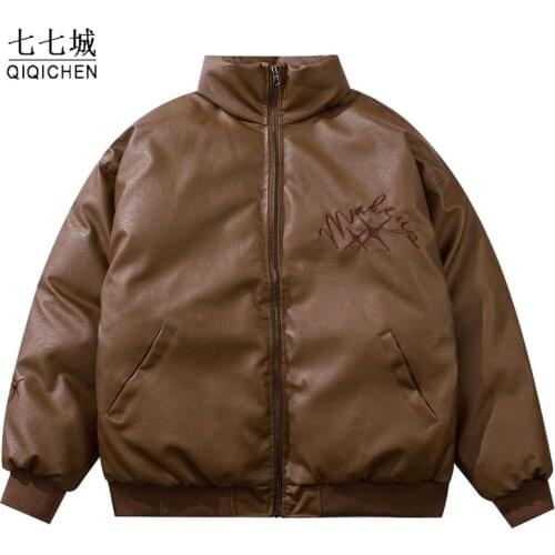 Winter Thicken Warm Padded Parka Men Hip Hop Smoke Print 2021 Streetwear Jackets Women Harajuku Casual Cotton Coats Outwear