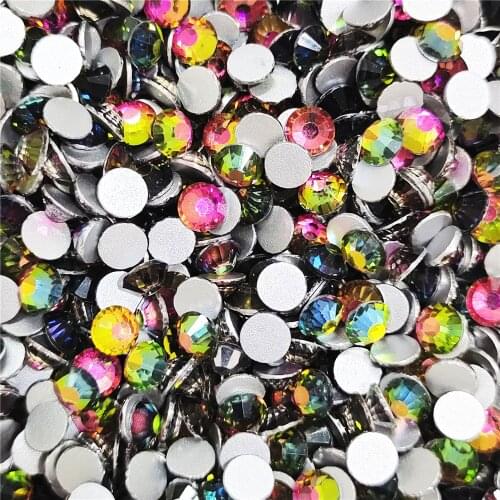 Rainbow Non Hotfix Rhinestones top Quality SS3-SS30 Strass Multi Colors Glass Crystal stones for clothes nail art decorations