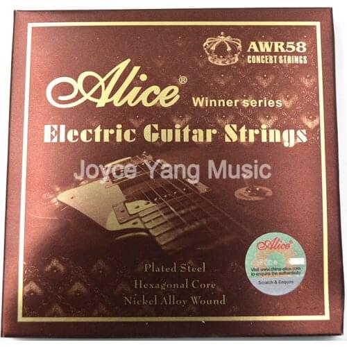 Alice AWR58 Electric Guitar Strings Plated Steel Hexagonal Core Nickel Alloy Wound Strings Free Shipping