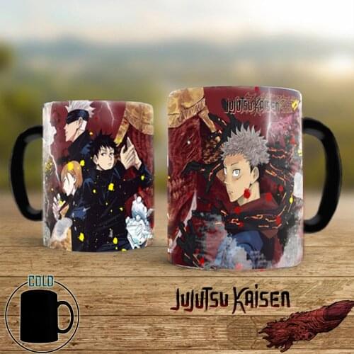 Jujutsu Kaisen Magic Color Changed Mugs 350ml Heat Sensitive Creative Ceramic Tea Milk Coffee Cup Boy Friend Gift