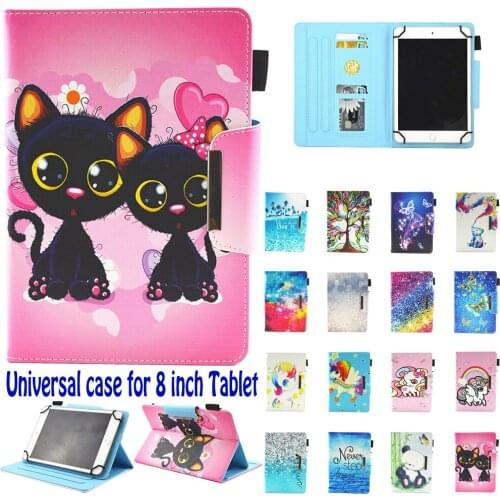 Universal Case for 8" Tablet case Folio Cover Protective Stand for Touchscreen Tablet ASUS Acer Lenovo Visual Land NuVision RCA
