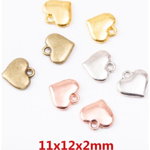 40pcs Vintage Ancient heart zinc alloy charms pendant suitable for DIY Bracelet Necklace metal jewelry accessories 6531