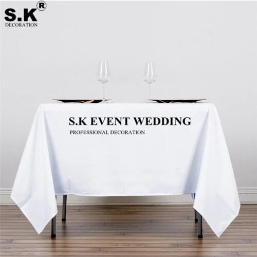 Good Quality Square Polyester Tablecloth Banquet Wedding Table Cloth For Wedding Banquet Decoration