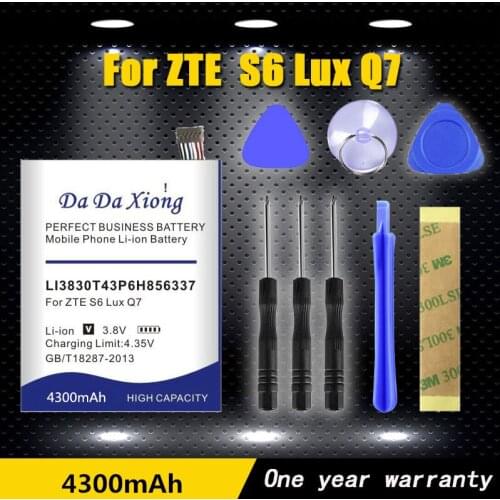 High quality 4300mAh Li3830T43P6h856337 Battery for ZTE G719C N939St Qingyang 3 ZTE Blade S6 Lux Q7/-C Phone battery