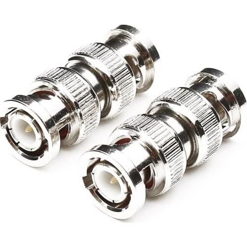 10pcs CCTV Accessories Video BNC Male to Male CCTV Security Coax Coupler BNC Connector Adapter RF Convertor Surveillance System