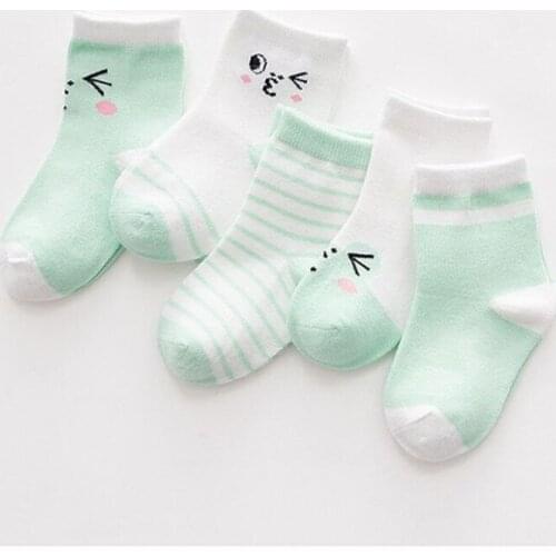10pieces/lot=5pair ) Cotton Baby Socks Cartoon Animal Girl and Boy Short Socks Infant Toddler Floor Sock Baby Accessories