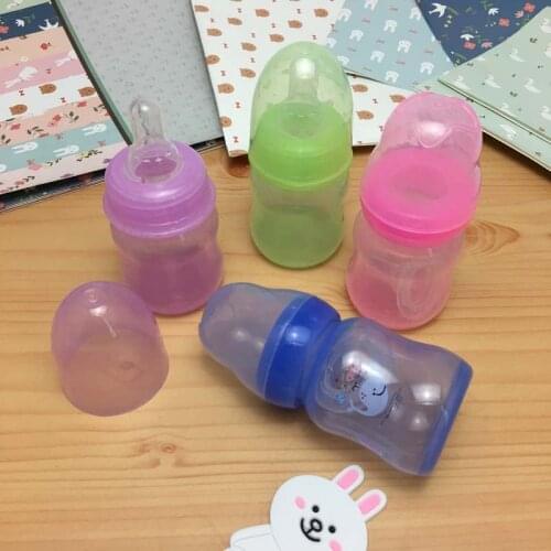 100% Brand New Infant Baby Feeding 0-18 Months Feeder 60ML PP Nursing Juice Milk Mini Hardness Bottle Baby Bottles and Nipples