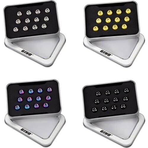 U2JB 12 Pcs/Box Titanium Alloy Bike Brake Disc Bolts M5x10mm T25 Torx Head Fixing Screw for bicycle Cycling Accessories