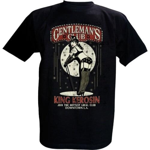 2019 Funny Cotton Casual Top Tee T-Shirt Gentlemans Club Oldschool Rockabilly Us-Cars Usa Pin Up V8Photo T Shirts