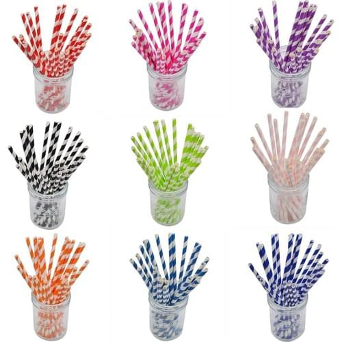 25pcs Fruit Pineapple Strawberry Watermelon Lemon Paper Straws foe Birthday Wedding Party Supplies Juice Cocktail Drinking Straw