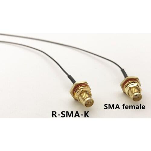 50PCS/LOT IPEX4 to RP-SMA/Imhf4 to SMA female waterproof Pigtail Wifi Cable for 4G 5G wireless module for sim8202g/RM500Q-AE