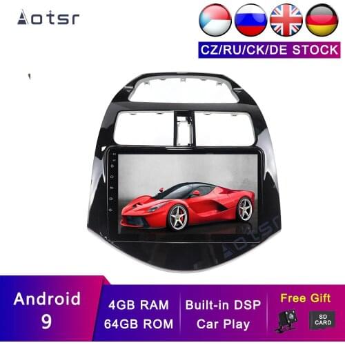 AOTSR Android 9 Car Radio For Chevrolet Spark M300 2009 - 2016 GPS Navigation DSP CarPlay Central Multimedia Video PX6 Player