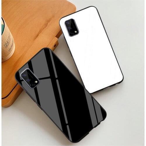 Tempered Glass Case for OPPO Reno 4 Lite 4Z 5G Cover Hard Case for OPPO Realme 7 Pro 7i 6 6S 6i A93 F17 Phone Case TPU Bumper