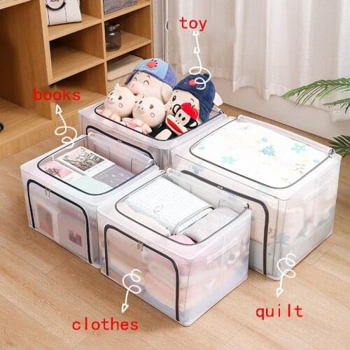 Home folding nylon mesh storage box clothes quilt sundries toys underwear packing box