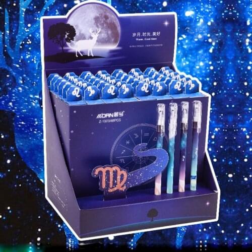 48 pcs/lot Creative Blind Box Night Sky Gel Pen Cute 0.5mm black Ink Signature Pens Promotional Gift Office School Supplies
