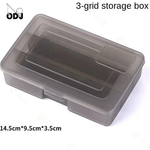 ODJ Fishing Tackle Boxes 3Grid Transparent Fishing Gear Plastic Box Fishing Tool Storage Box Fishing Accessories Box for Fishing