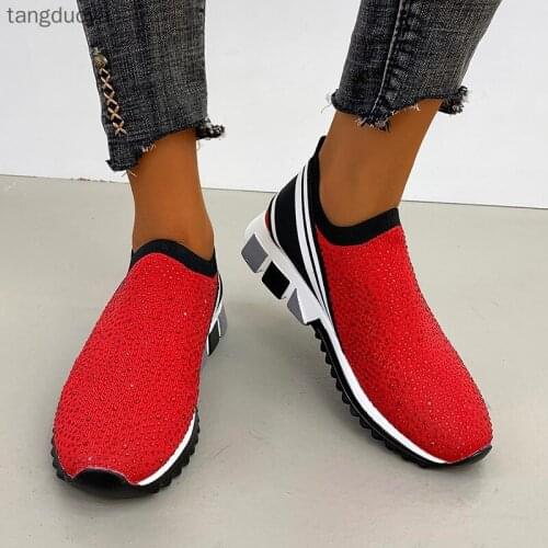 Classic Outdoor Running Shoes Women 2021 Brand Ladies Casual Shock Absorption Sneakers Women Rhinestone Sports Shoes For Female