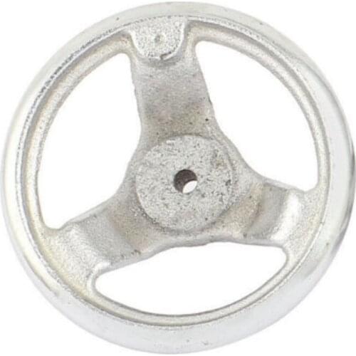 1PC 100mm/ 4" Dia 3 Spoke Round Silver Iron Hand Wheel for Milling Machine Lathe