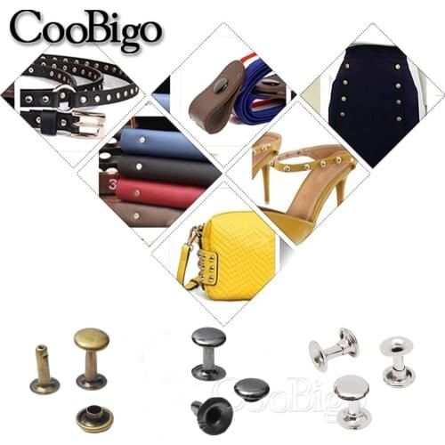 100sets 7x9mm Metal Single Cap Rivets Stud Rivet Collision Nail for Metal Spike Leather Crafts Repair Decor