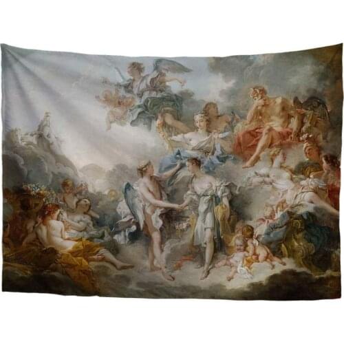 Mythology Classic Art Masterpiece Tapestry Series Francois Boucher Cupid and Psyche Charles Le Brun Classical Art