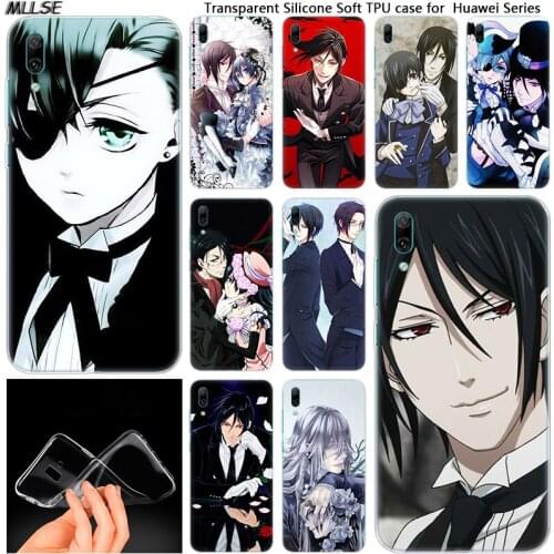 Anime Black Butler Ciel Phantomh Soft Silicone Case for Huawei Mate 10 20 Lite Pro Enjoy 8 9E Y6 Pro Y5 2017 Y7 Pro Y9 2019 2018