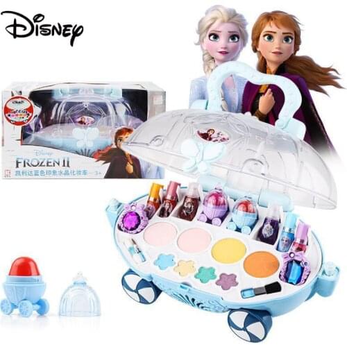 Disney Frozen Elsa Anna Princess Makeup Set Fashion Toy Water Soluble Beauty Pretend Play Toy Birthday Gift For Children Girls