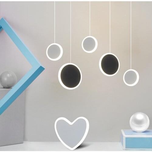 New Arrival Chandelier modern led pendant Chandelier for bedside dining room bar white or black color fixtures 90-260V