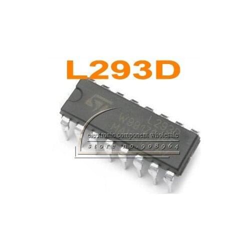 Wholesale 20PCS L293D Dip-16 Stepper Driver Chip FOUR CHANNEL DRIVER WITH DIODES