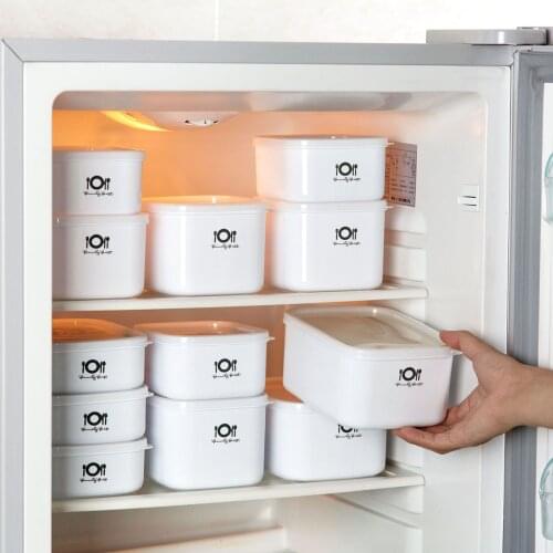 Plastic Refrigerator Fruit Fresh-Keeping Box Microwave Oven Lunch Box Rectangular Small Lunch Box Food Storage Box