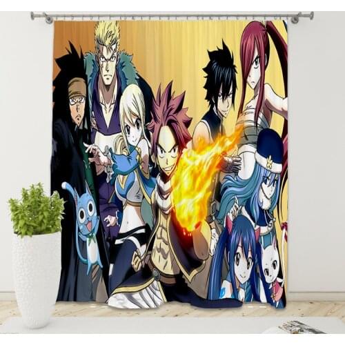 Popular Anime Fairy Tail 3D Printed Curtain Kids Bedroom Living Room Curtain Home Decoration Parlour Room Blackout Curtains 02