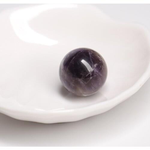 Natural Amethyst Quartz Mineral Energy Stone Healing Ball Home Decor DIY Collection Gift