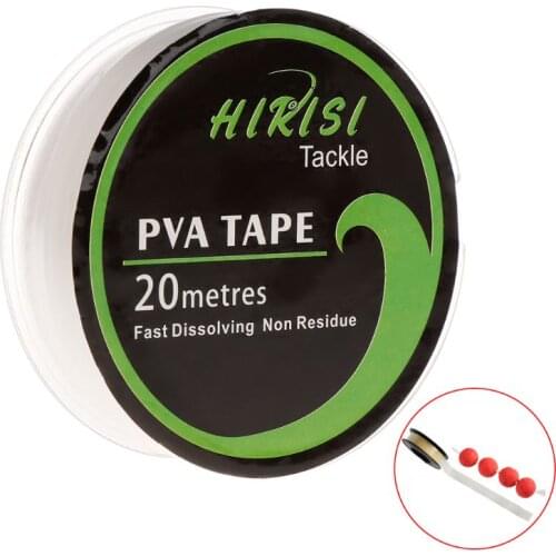 PVA Tape For Fishing Feeder Water Dissolve 10mmx20m Quick Dissolve Tackle Transparent Environmental Professional Accessories