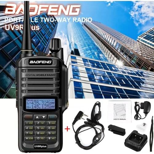 4pcs Baofeng UV-9R plus Walkie Talkie With Earphone VHF UHF Two Way Radio UV9R Waterproof Long Range Walkie Talkie
