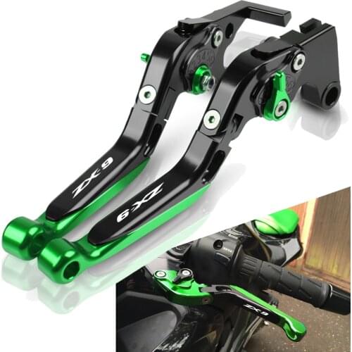 Motorcycle Adjustable foldable Levers Brake Clutch Levers Handlebar Hand Grips Ends For Kawasaki ZX9 ZX-9 1994 1995 1996 1997