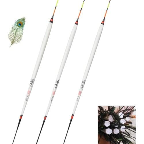 Shallow Water Peacock Feather Fishing Floats Carp Crucian Float Stopper Pesca Flotteur Bobbers Fishing Accessories Tackles