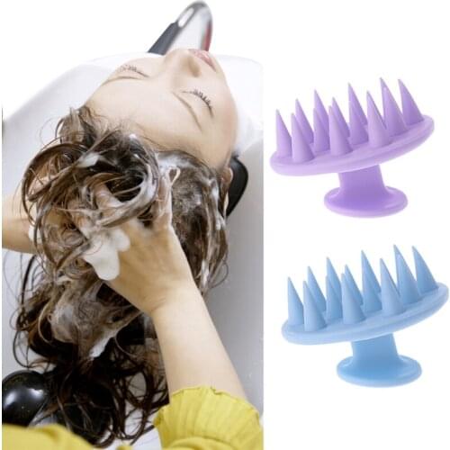 Silicone Shampoo Scalp Shower Hair Massage Massager Body Washing Brush Comb