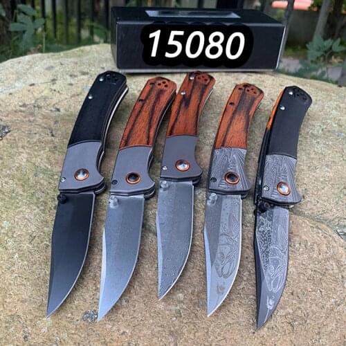 Newst 15080 Folding blade knife wood handle Camping/Pocket/Outdoor/Survival/EDC/Tactical Knife 3 styles of blades