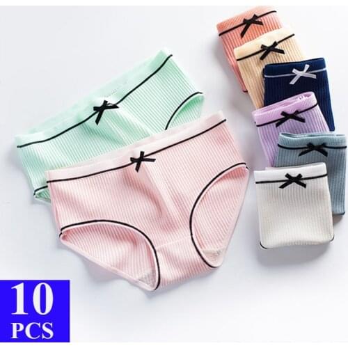0.7$/Pc 10Pcs/lot Cotton Underwear Women Lace Sexy Panties Women Lingerie Femme Sexy Underpants Stangas Briefs bragas mujer