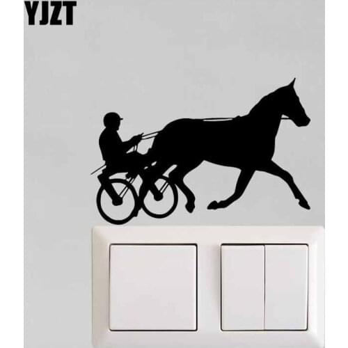 YJZT Horse Living Room Decor Vinyl Cartoon Animal Pattern Wall Decal Switch Sticker 17SS-0609