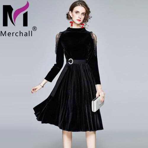 2012 Autumn Spring Vintage Velvet Mesh Patchwork Long Sleeve Midi Party Dress with Belt Female Runway Elegant Vestidos M78633