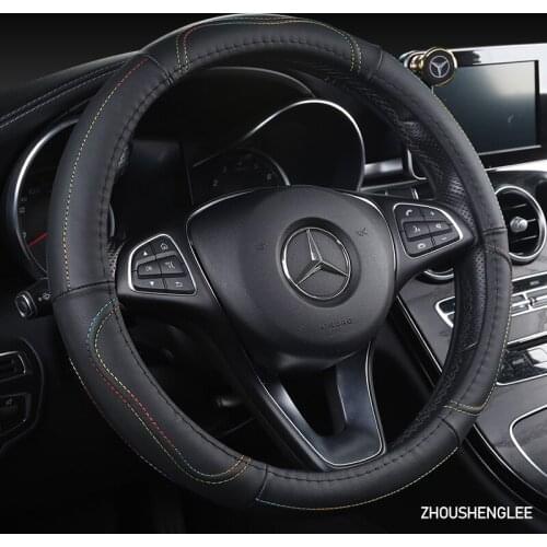 ZHOUSHENGLEE Microfiber Leather Car Steering Wheel Cover For Opel Astra J G Insignia Zafira a b Corsa d Mokka Vivaro Meriva