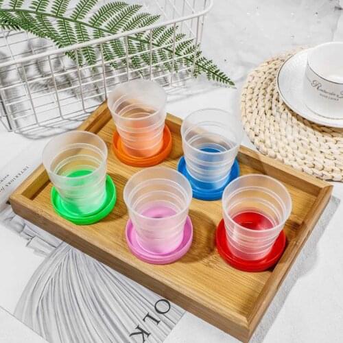 New 1pc Portable Silicone Retractable Folding Water Bottle Outdoor Telescopic Collapsible Drinking Bottle Folding Water Glass