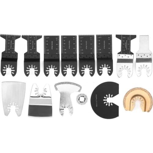 15Pcs Universal Oscillating Saw Blades Multifunctional High Carbon Steel Wood Plastic Metal Cutting Tool
